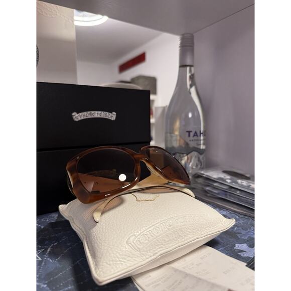 Chrome Hearts CHINUTZ RL Sunglasses Tortoise Brown Cross w/ Receipt main image 6